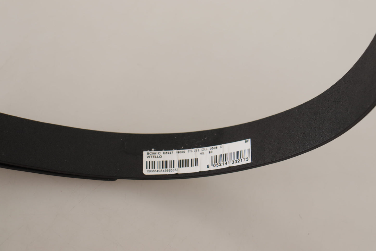 Dolce &amp; Gabbana Black Plain Leather Silver Tone Metal Buckle Belt