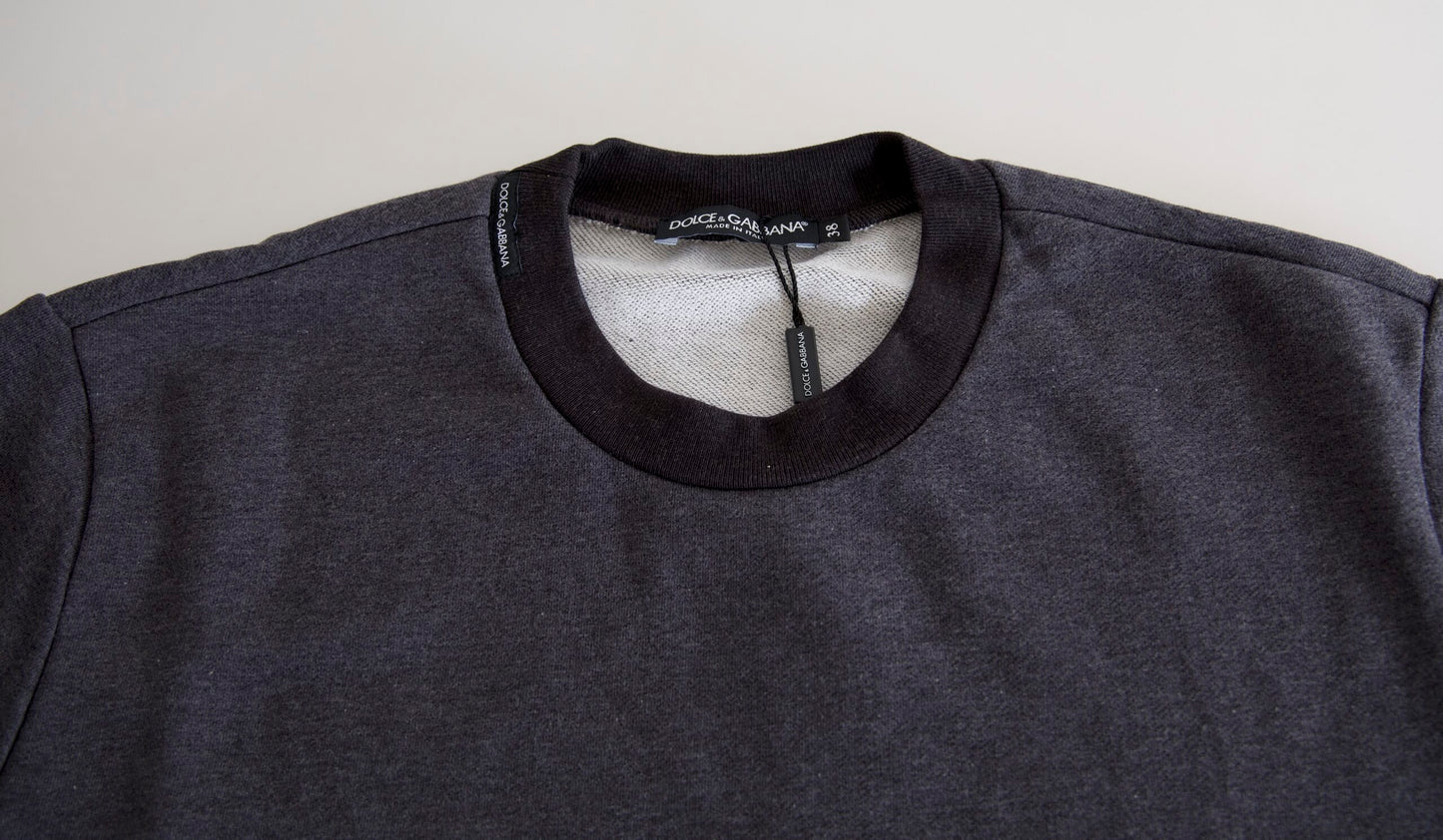 Dolce &amp; Gabbana Pullover mit Rundhalsausschnitt, dunkelgrau