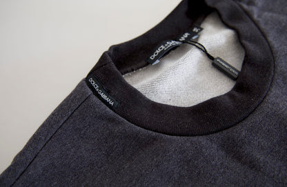 Dolce &amp; Gabbana Pullover mit Rundhalsausschnitt, dunkelgrau