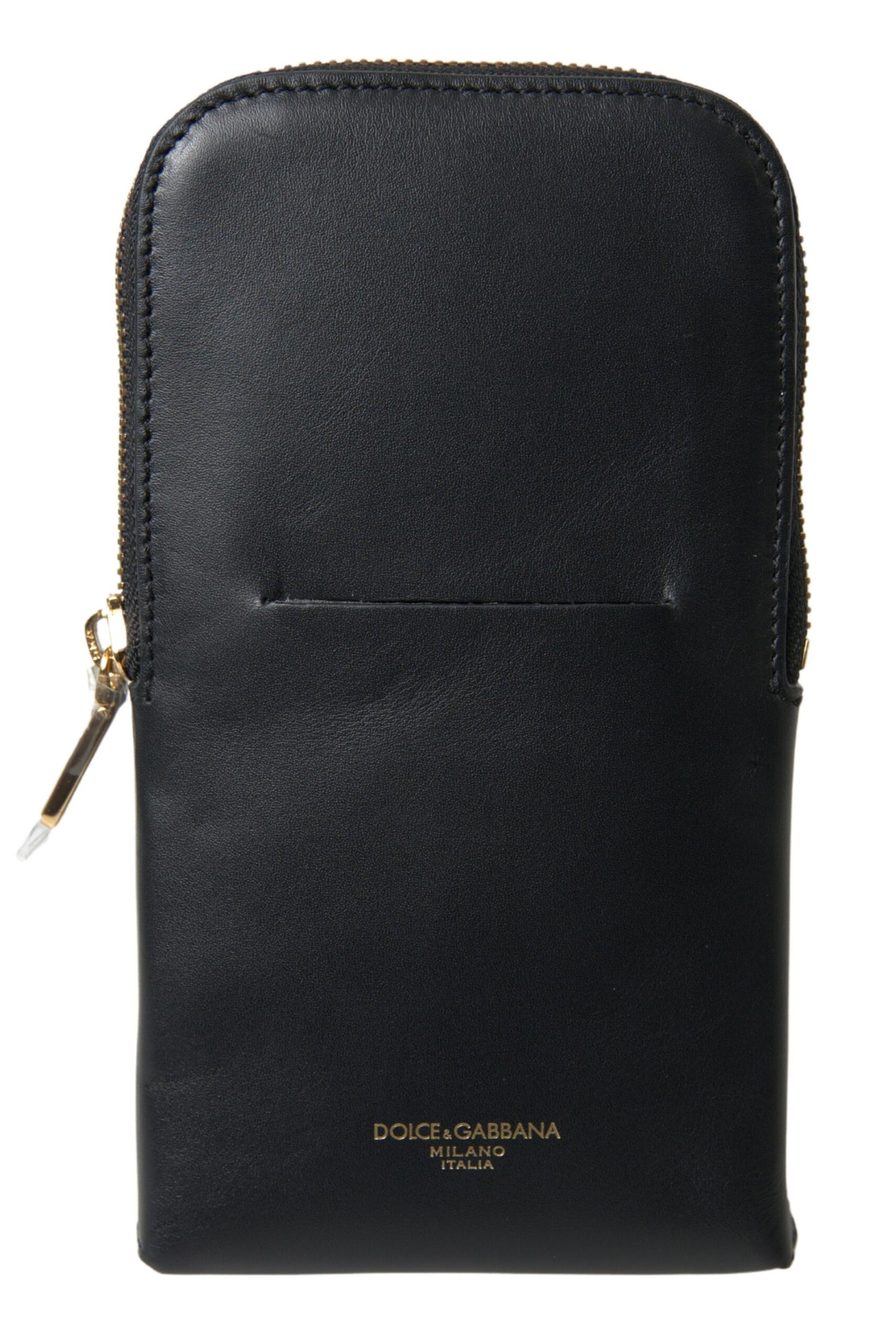 Dolce &amp; Gabbana Schwarze Leder Herren Geldbörse Doppel Gürtel Riemen Armband Tasche