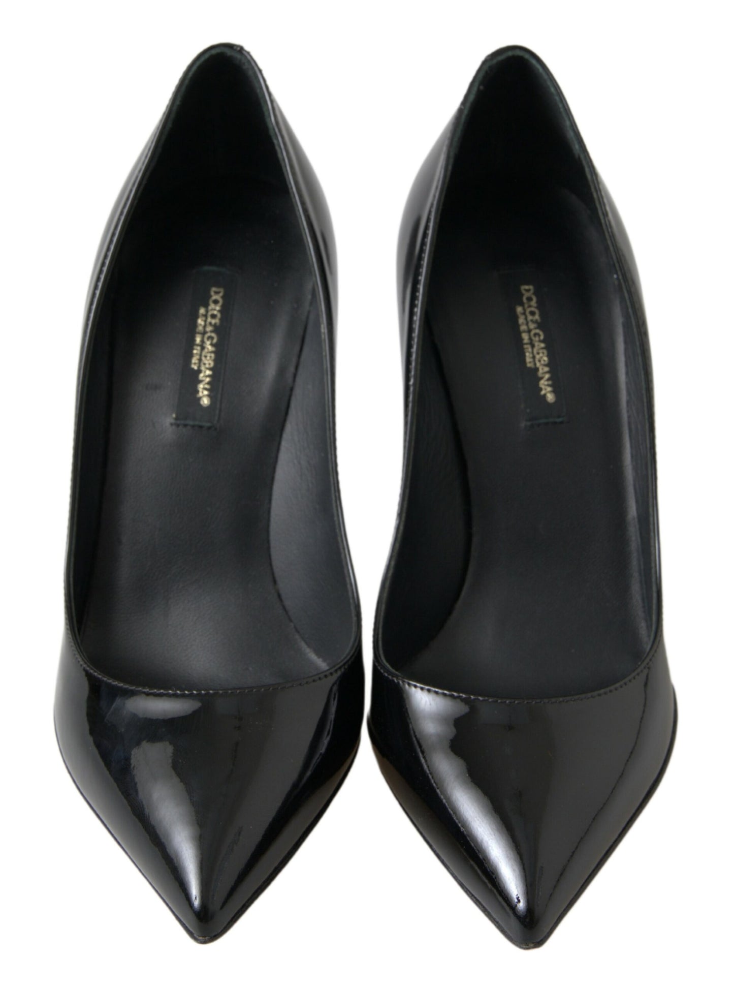Dolce &amp; Gabbana Schwarze Lackleder High Heels Pumps Schuhe