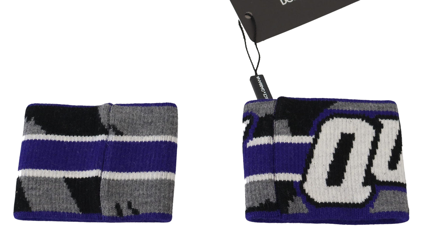 Dolce &amp; Gabbana – Zweiteiliges Armbandset mit violettem Logo