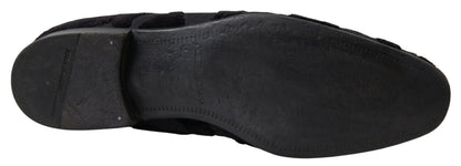 Dolce &amp; Gabbana – Formelle Loafer aus schwarzem Brokat