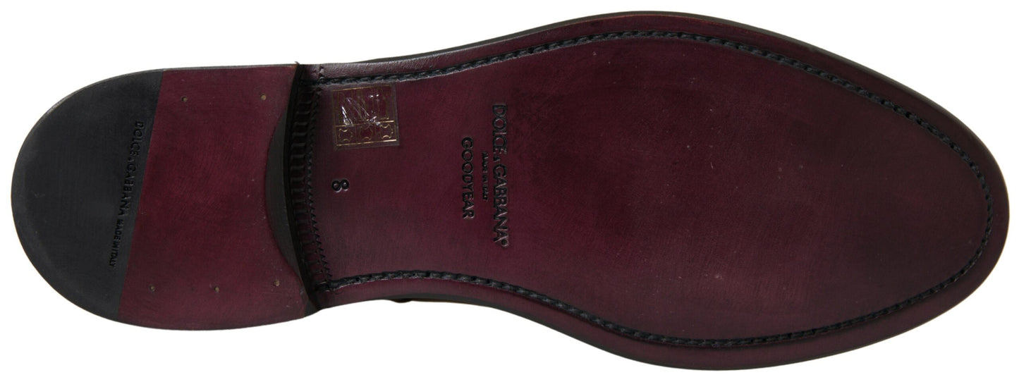 Dolce &amp; Gabbana Braune Leder Chelsea Herrenstiefel Schuhe