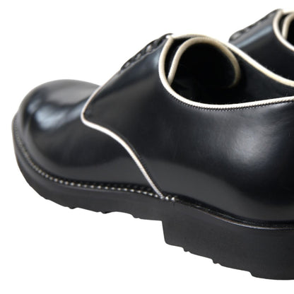 Dolce &amp; Gabbana – Formelle Schuhe aus schwarzem und weißem Leder