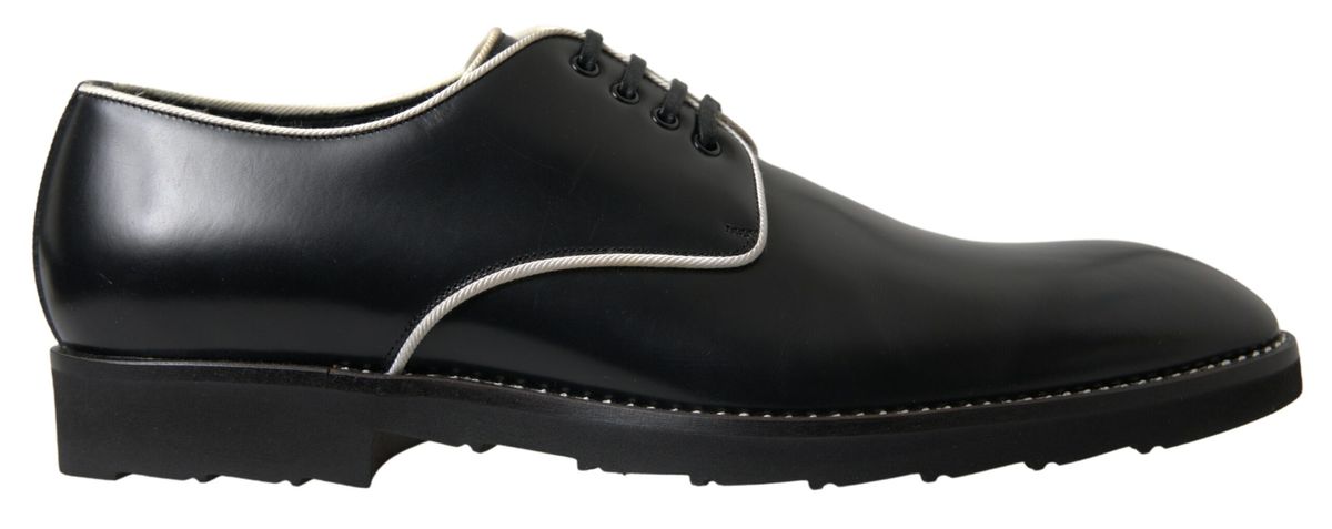 Dolce &amp; Gabbana – Formelle Schuhe aus schwarzem und weißem Leder