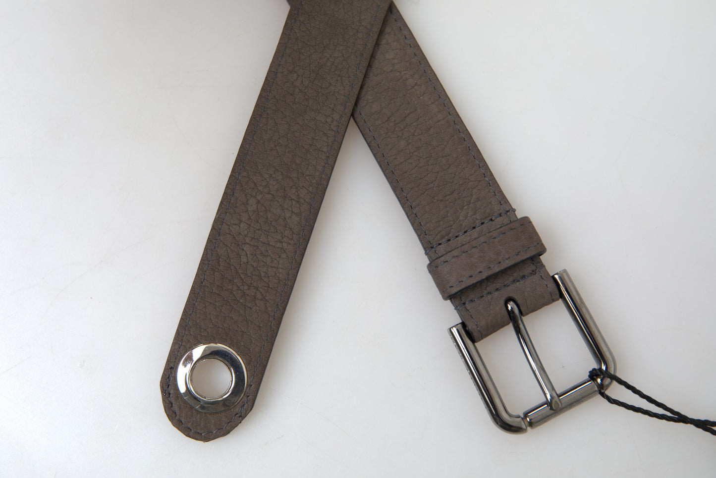 Dolce &amp; Gabbana Brown Leather Metal Buckle Men Cintura Belt