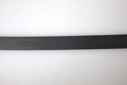 Dolce &amp; Gabbana Bordeaux Leather Silver Metal Buckle Belt