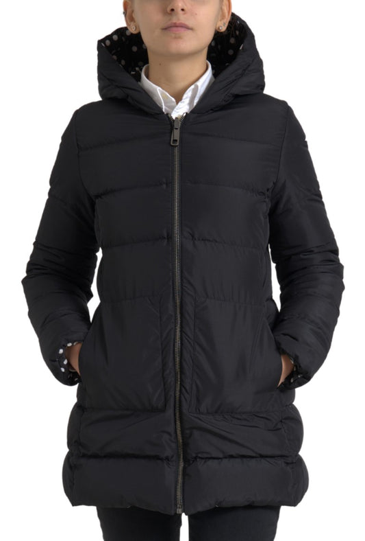 Dolce &amp; Gabbana – Wendejacke aus schwarzem Polyester mit Kapuze