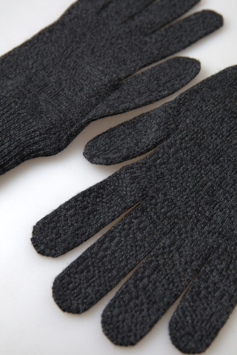 Dolce &amp; Gabbana Graue Strickhandschuhe aus Schurwolle für Herren