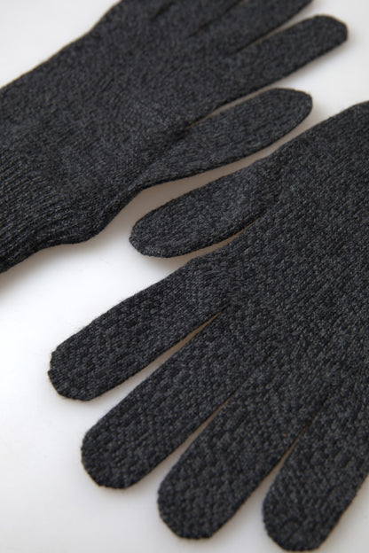 Dolce &amp; Gabbana Graue Strickhandschuhe aus Schurwolle für Herren
