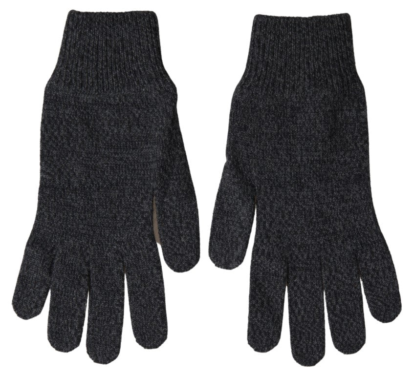 Dolce &amp; Gabbana Graue Strickhandschuhe aus Schurwolle für Herren