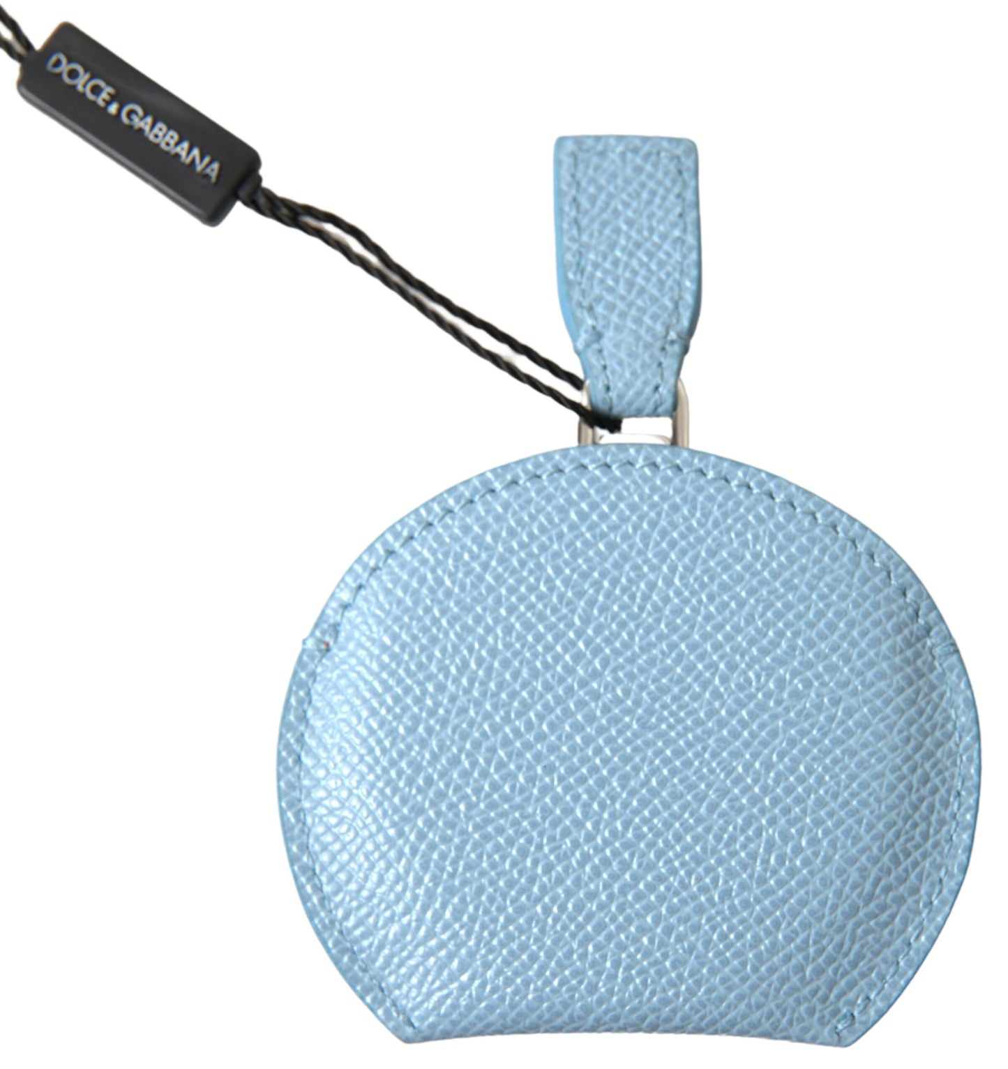 Dolce &amp; Gabbana Light Blue Calfskin Leather Mirror Holder