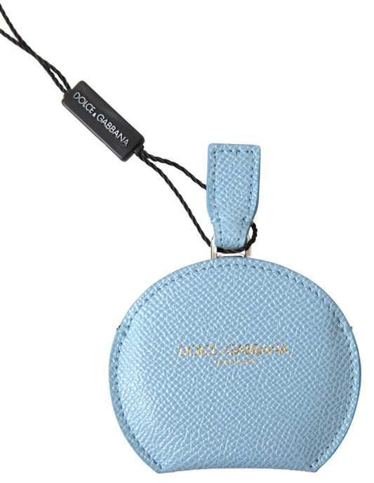 Dolce &amp; Gabbana Light Blue Calfskin Leather Mirror Holder