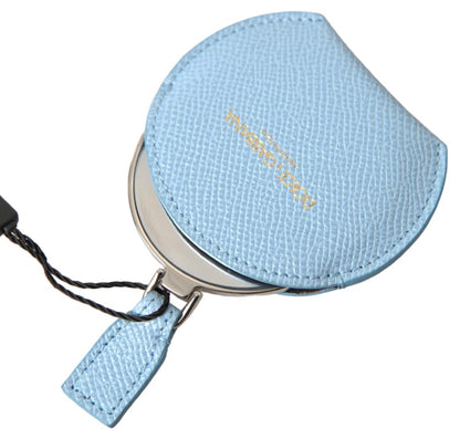 Dolce &amp; Gabbana Light Blue Calfskin Leather Mirror Holder
