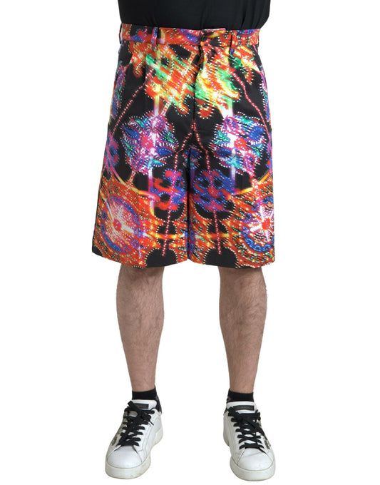 Dolce &amp; Gabbana – Bermudashorts aus Baumwolle mit mehrfarbigem Print für Herren