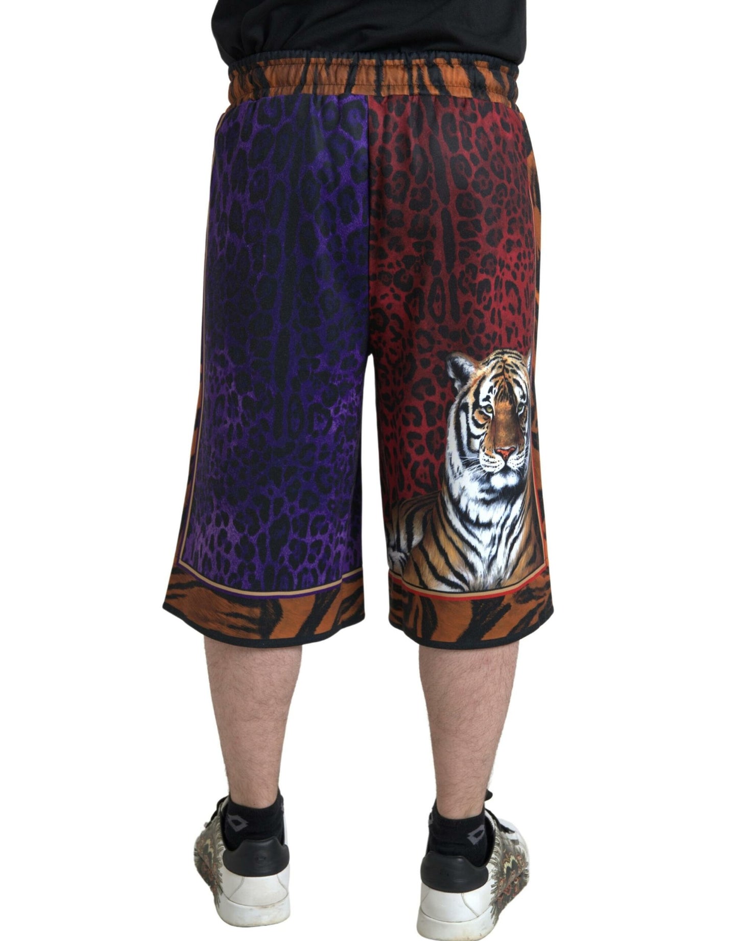 Dolce &amp; Gabbana – Bermudashorts für Herren mit mehrfarbigem Tiger-Print