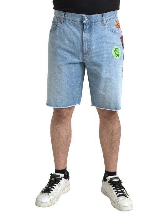 Dolce &amp; Gabbana Hellblaue Bermuda-Shorts aus Baumwolle für Herren