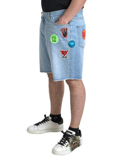 Dolce &amp; Gabbana Hellblaue Bermuda-Shorts aus Baumwolle für Herren