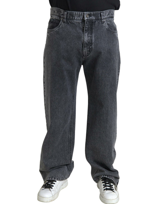 Dolce &amp; Gabbana Herren Jeans Straight Fit aus Baumwolle in Dunkelgrau
