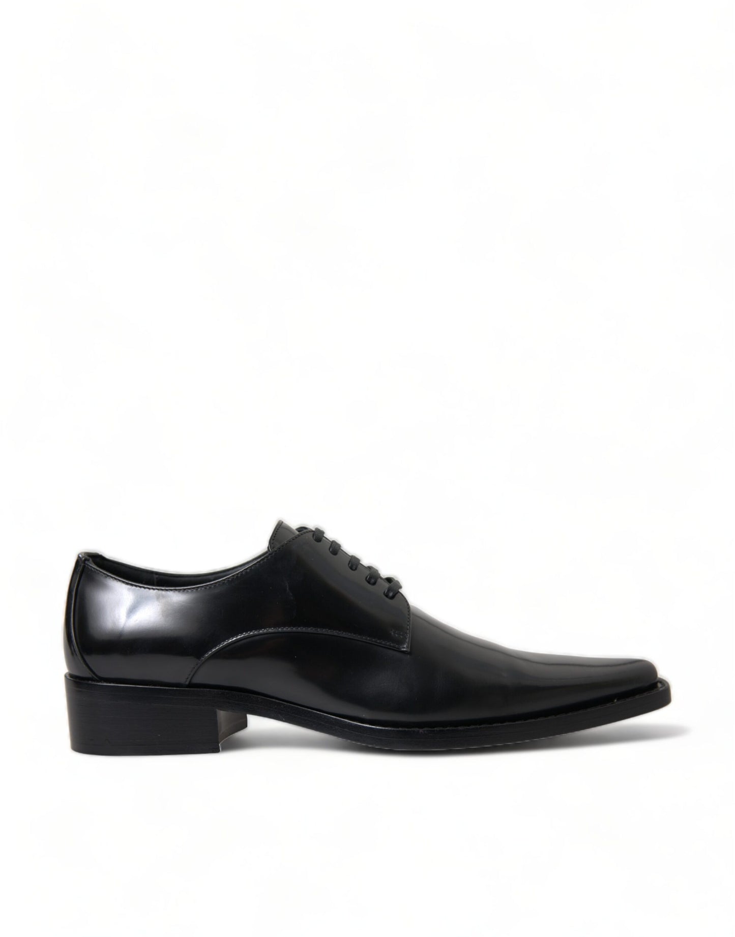 Dolce &amp; Gabbana – Schwarze, formelle flache Schnürschuhe aus Leder