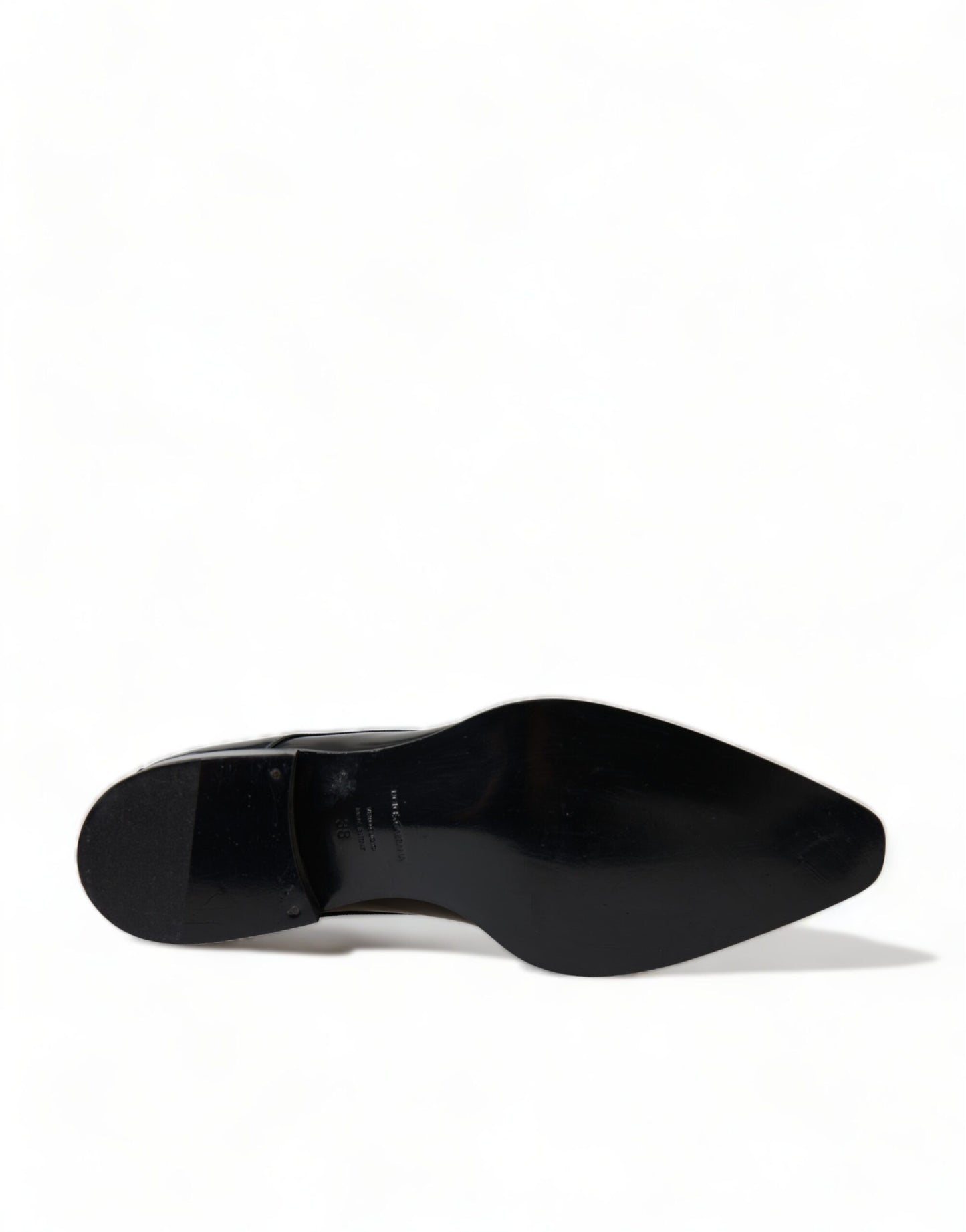 Dolce &amp; Gabbana – Schwarze, formelle flache Schnürschuhe aus Leder
