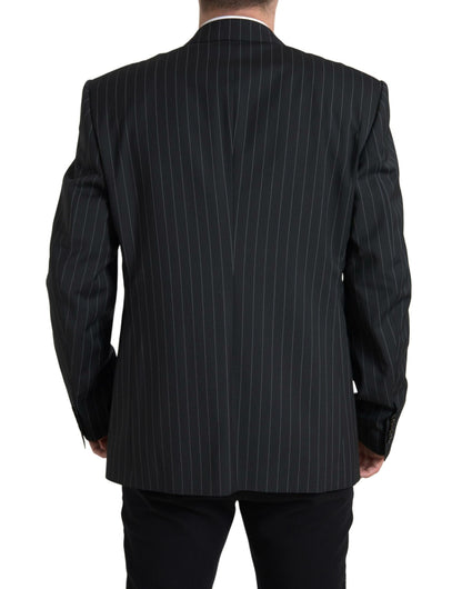Dolce &amp; Gabbana – Einreihiger SICILIA-Blazer mit schwarzen Streifen