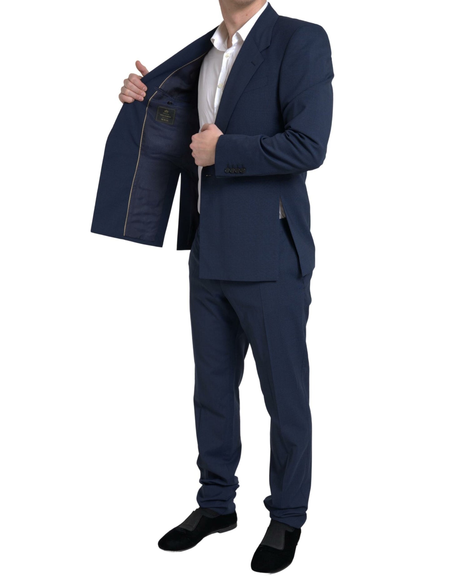 Dolce &amp; Gabbana Blauer 2-teiliger einreihiger SICILIA-Anzug