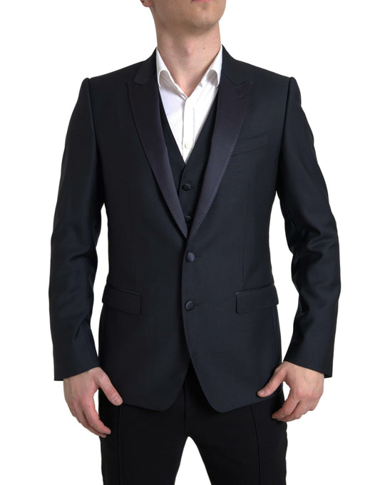 Dolce &amp; Gabbana Blauer 2-teiliger einreihiger MARTINI-Anzug