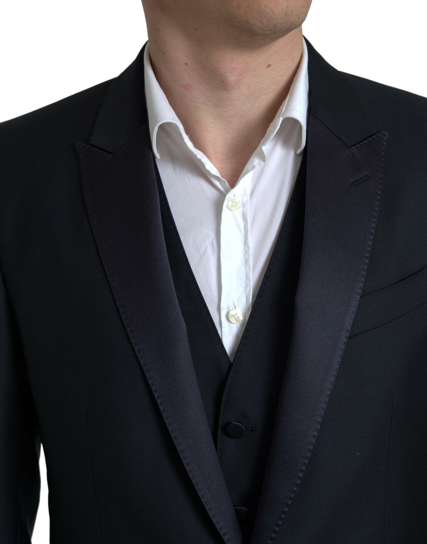 Dolce &amp; Gabbana Blauer 2-teiliger einreihiger MARTINI-Anzug