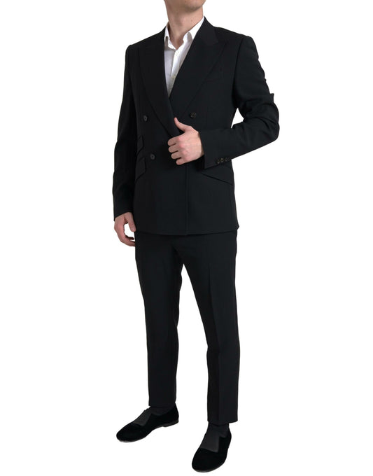 Dolce &amp; Gabbana – Schwarzer, zweiteiliger, zweireihiger SICILIA-Anzug
