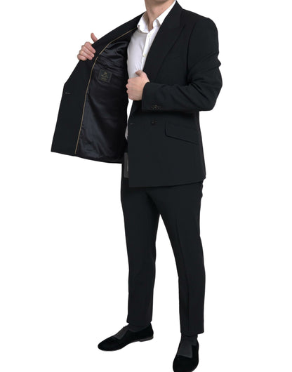 Dolce &amp; Gabbana – Schwarzer, zweiteiliger, zweireihiger SICILIA-Anzug