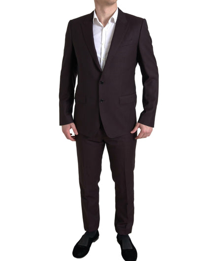Dolce &amp; Gabbana – Kastanienbrauner, zweiteiliger, einreihiger MARTINI-Anzug