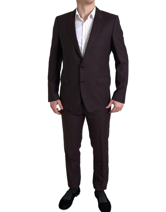 Dolce &amp; Gabbana – Kastanienbrauner, zweiteiliger, einreihiger MARTINI-Anzug