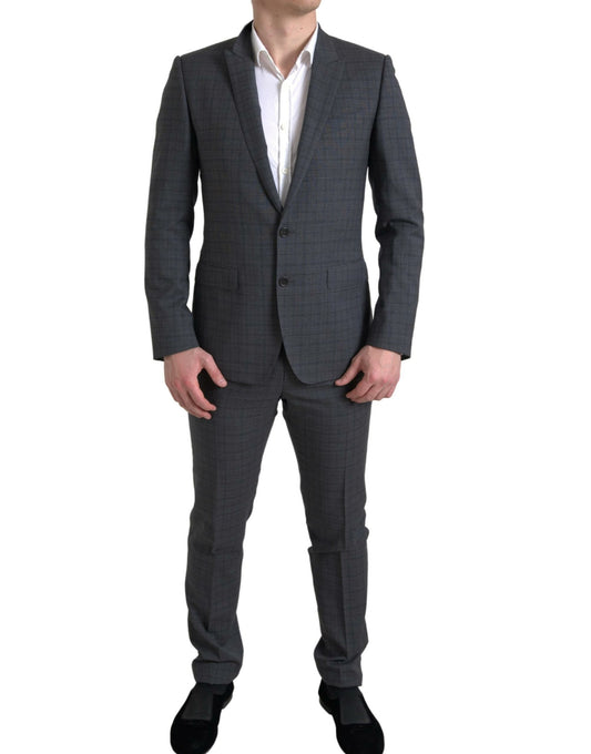 Dolce &amp; Gabbana Grauer 2-teiliger einreihiger MARTINI-Anzug