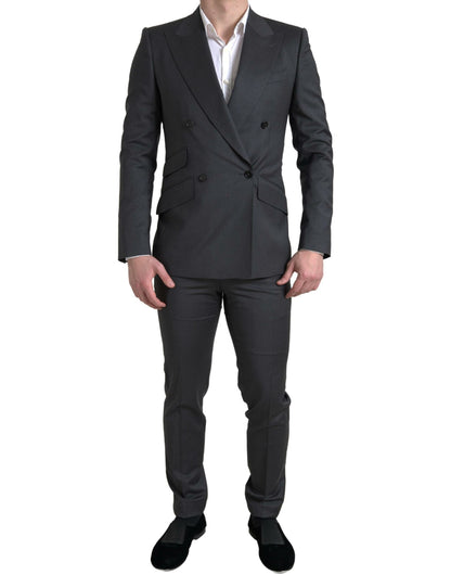 Dolce &amp; Gabbana Grauer 2-teiliger zweireihiger SICILIA-Anzug