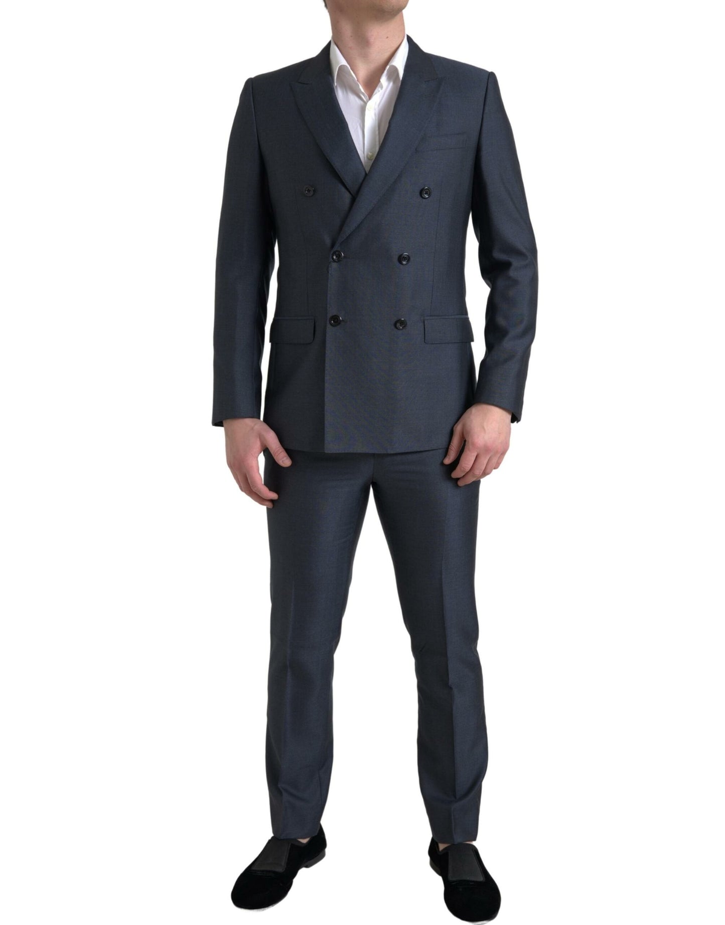 Dolce &amp; Gabbana Blauer 2-teiliger zweireihiger MARTINI-Anzug