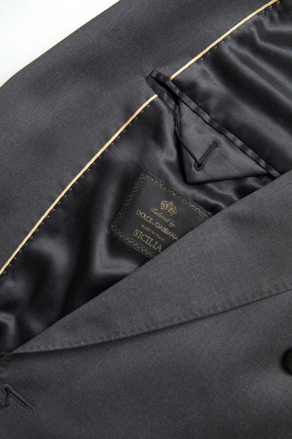 Dolce &amp; Gabbana Grauer 2-teiliger zweireihiger SICILIA-Anzug