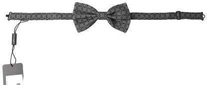 Dolce &amp; Gabbana – Papillon-Fliege mit verstellbarem Halsausschnitt, schwarz/weiß gemustert