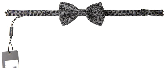 Dolce &amp; Gabbana – Papillon-Fliege mit verstellbarem Halsausschnitt, schwarz/weiß gemustert