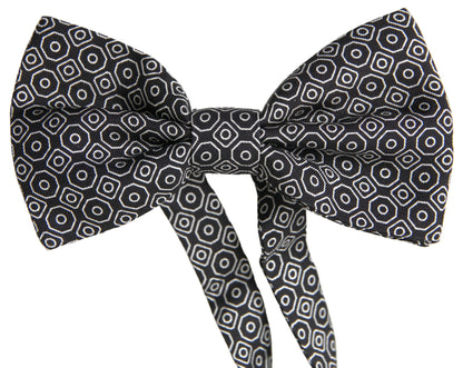 Dolce &amp; Gabbana – Papillon-Fliege mit verstellbarem Halsausschnitt, schwarz/weiß gemustert