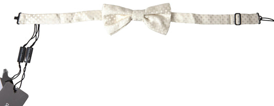 Dolce &amp; Gabbana – Elfenbeinfarbene Papillon-Fliege mit Fantasiemuster und verstellbarem Hals