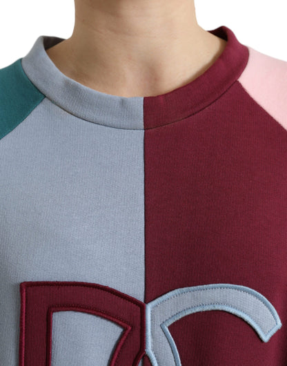 Dolce &amp; Gabbana Mehrfarbiger Pullover aus Baumwolle mit Rundhalsausschnitt