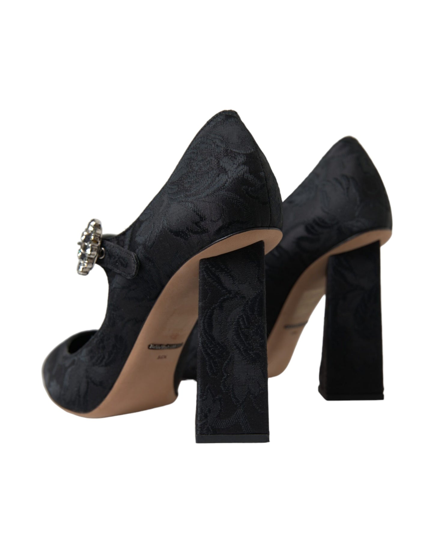Dolce &amp; Gabbana – Mary Janes mit Absatz und schwarzem Brokat