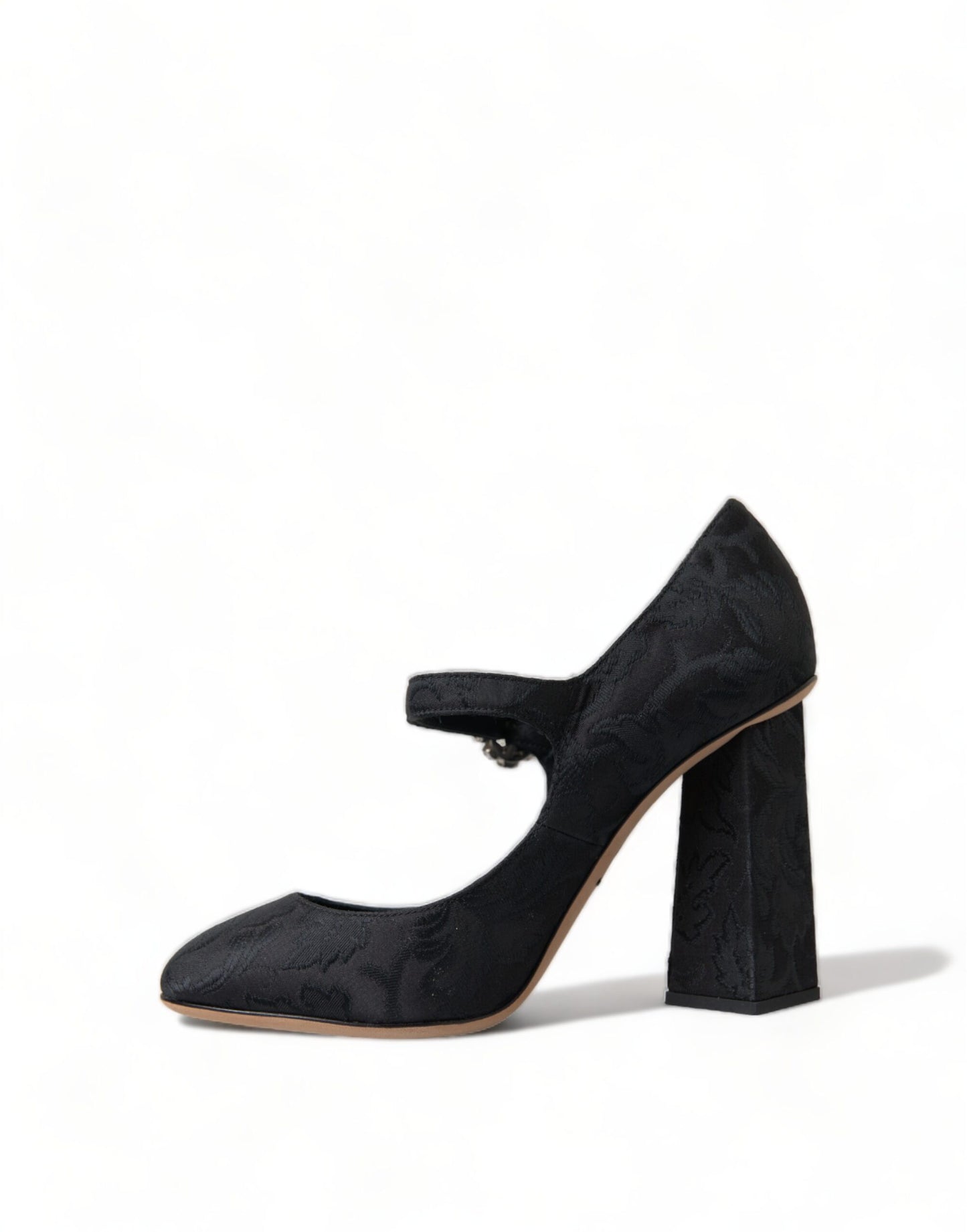 Dolce &amp; Gabbana – Mary Janes mit Absatz und schwarzem Brokat