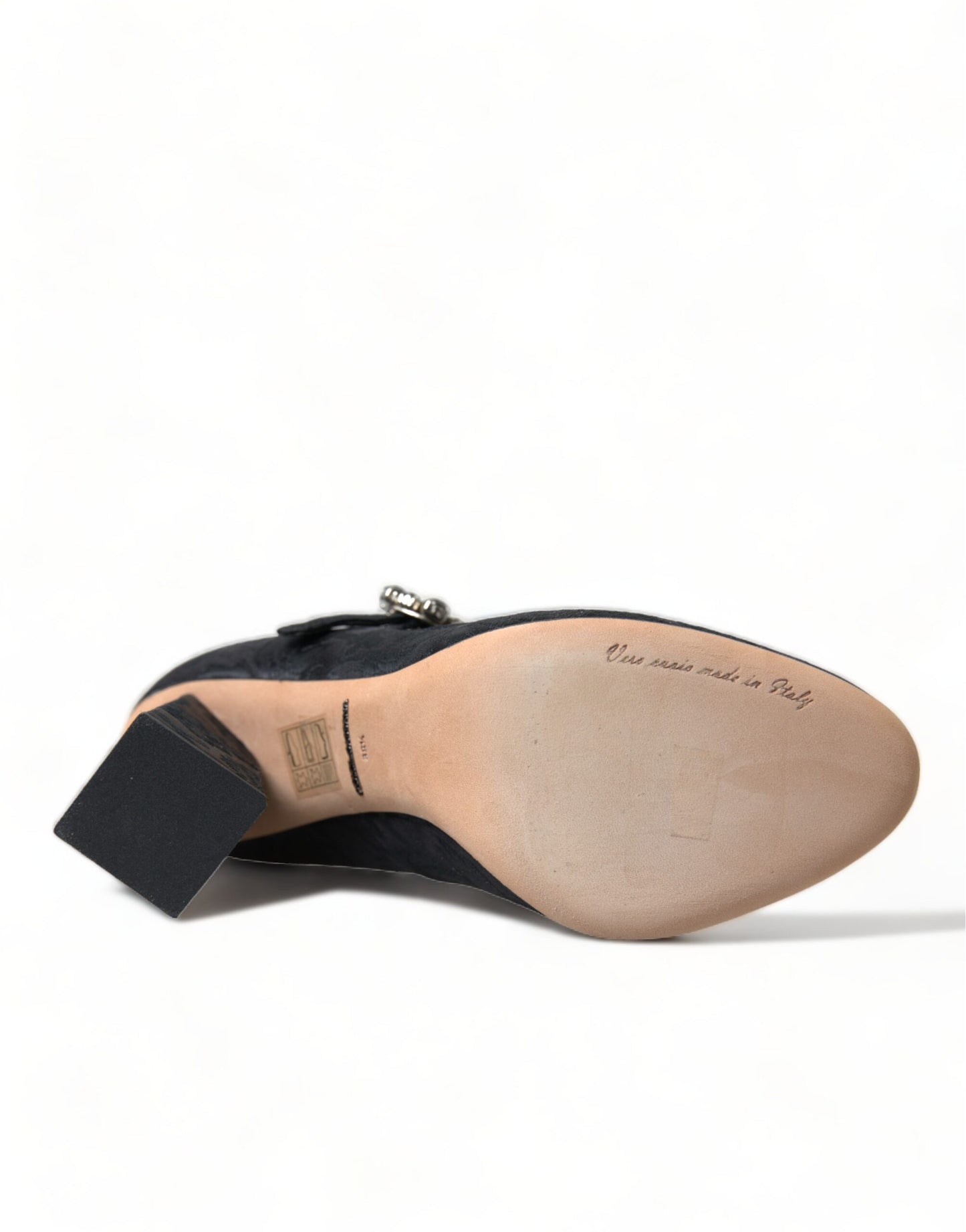 Dolce &amp; Gabbana – Mary Janes mit Absatz und schwarzem Brokat