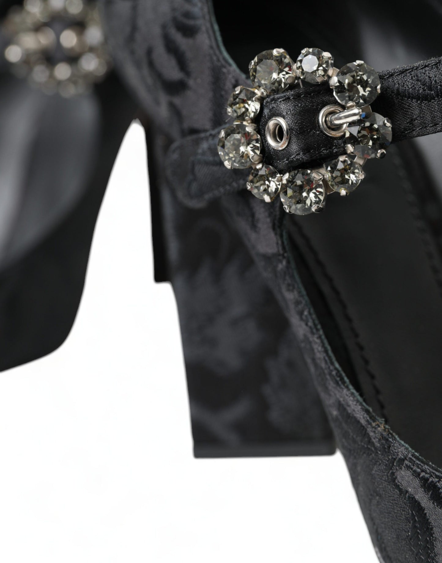 Dolce &amp; Gabbana – Mary Janes mit Absatz und schwarzem Brokat