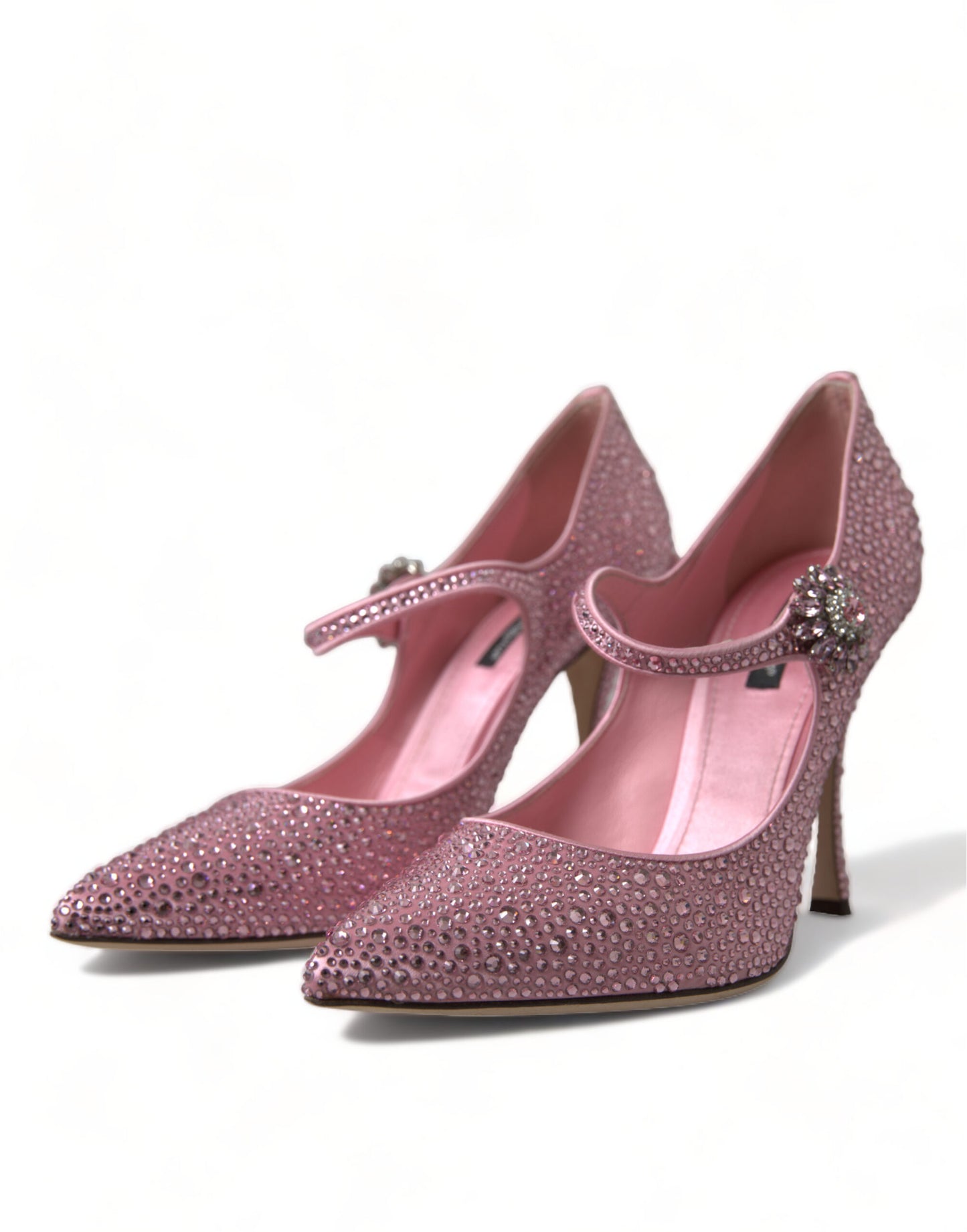 Dolce &amp; Gabbana Rosa Strass Kristall Heels Pumps Schuhe