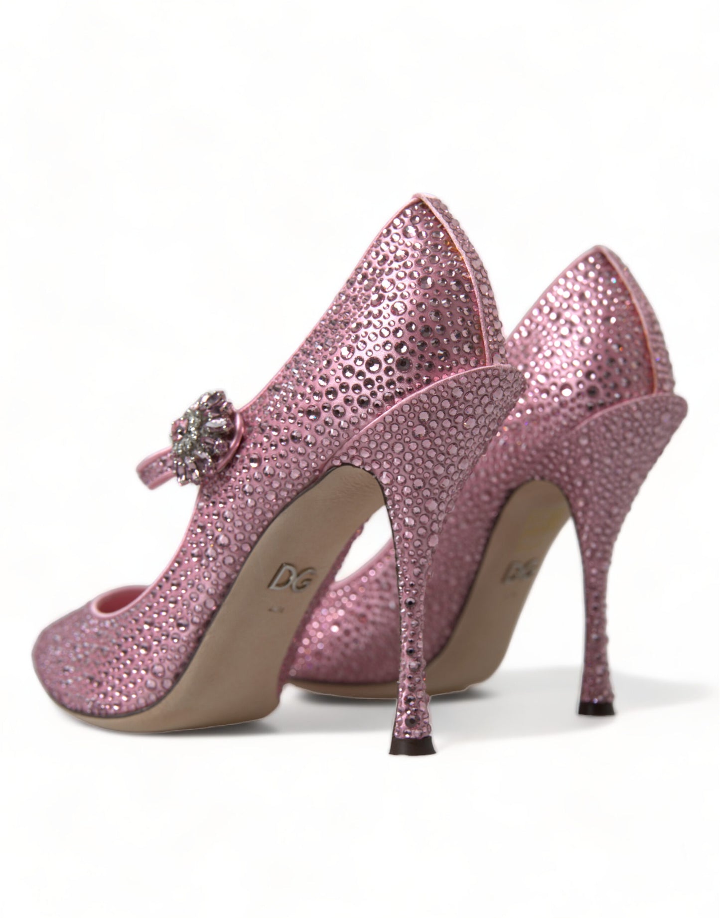 Dolce &amp; Gabbana Rosa Strass Kristall Heels Pumps Schuhe