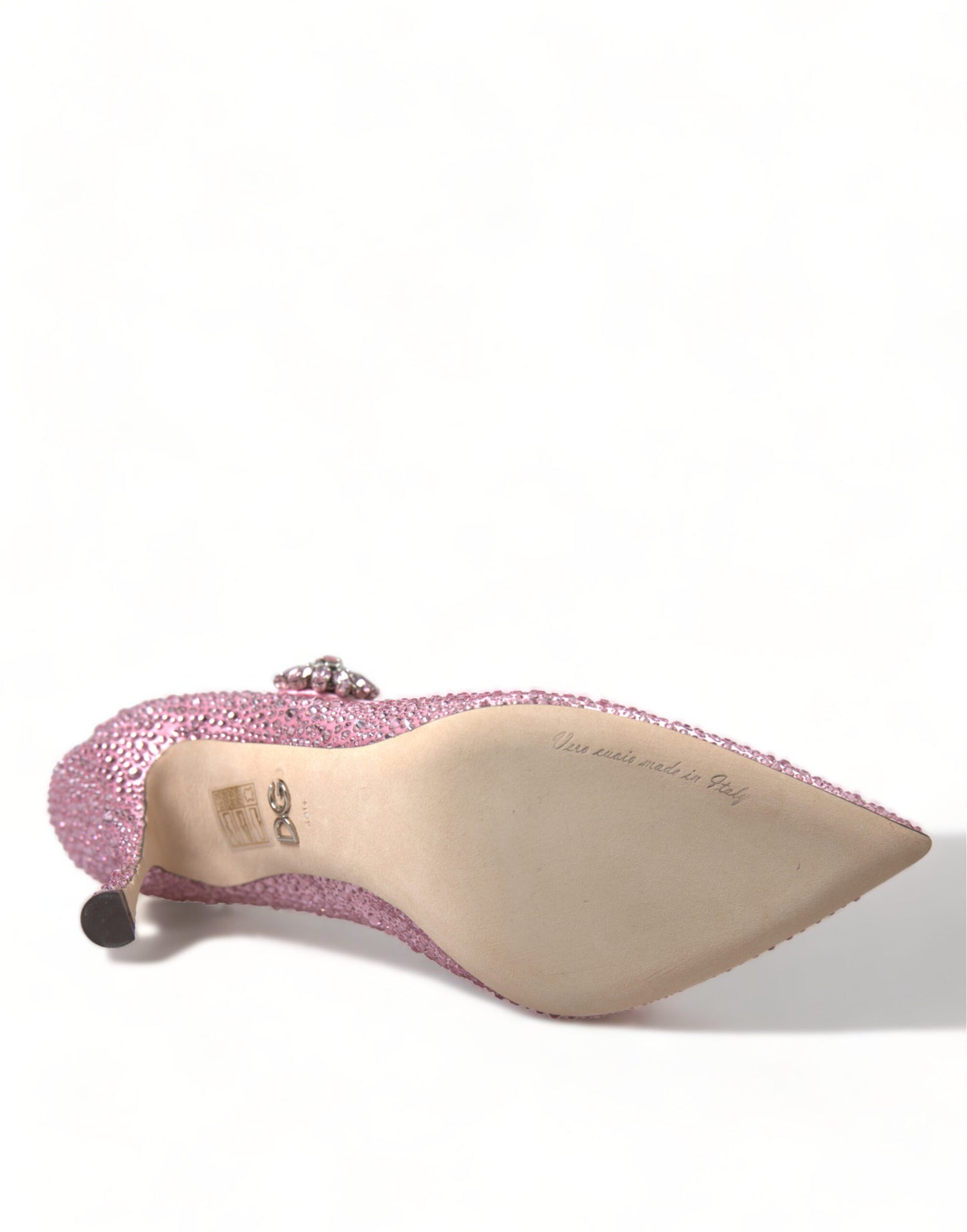 Dolce &amp; Gabbana Rosa Strass Kristall Heels Pumps Schuhe